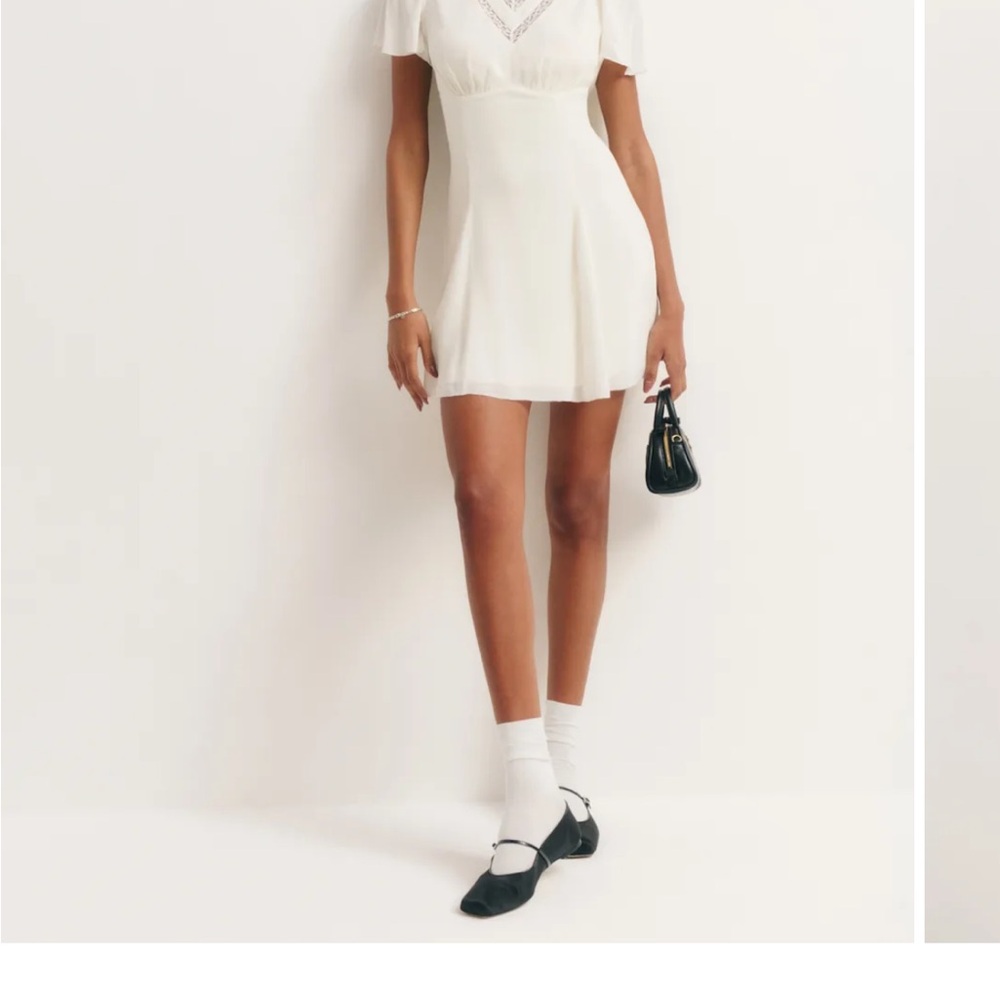 Reformation Malena Dress Ivory - Size 4 - Picture 5 of 5
